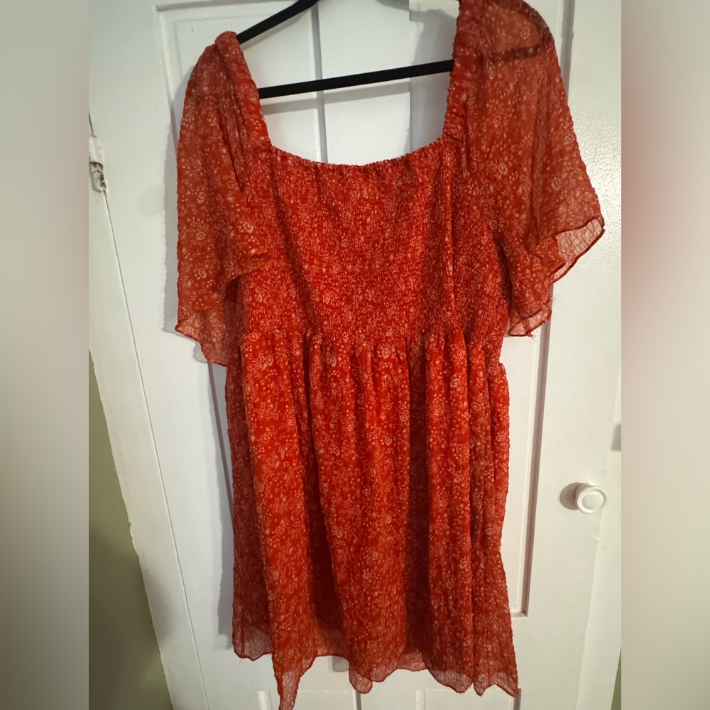 Madewell Scarlet Floral Smocked Dress